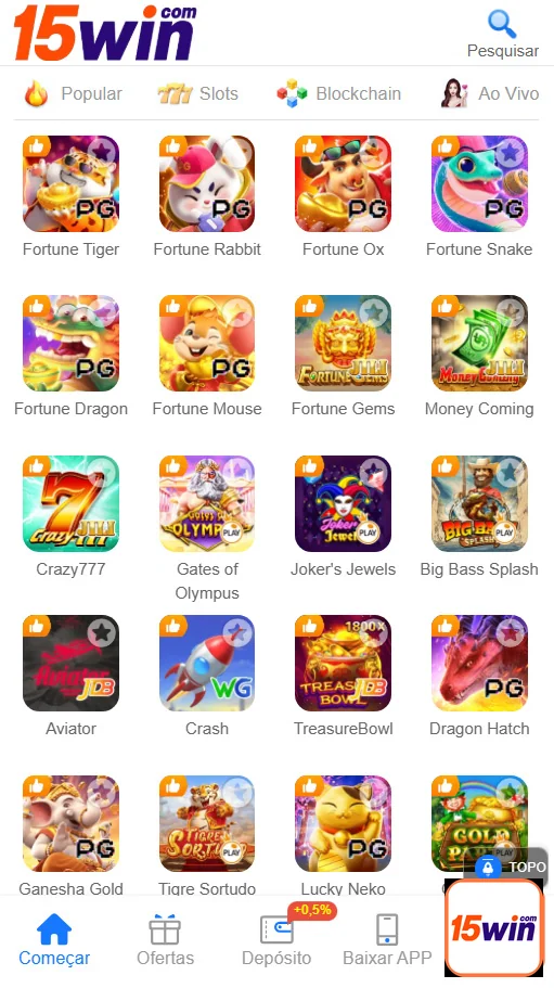 Jogador animado ao se cadastrar na 15win.com